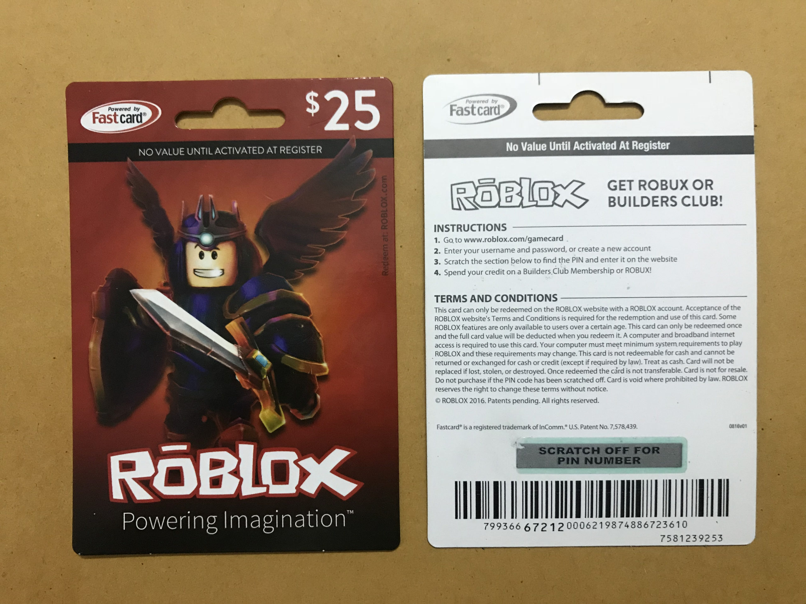 Roblox Gift Cards $25